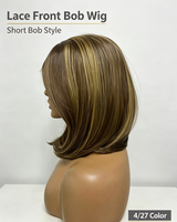 Prix de gros : Perruques bob courtes indiennes, lisses et colorées, en cheveux humains bruts mélangés