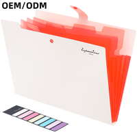 Classeur A4/Lettre Durable Multi-Pocket Snap Button File Folders Organizer Expandable Basic Office Stationery PP Binder Custom A5 Book
