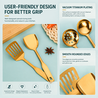 Ustensiles de cuisine miniatures modernes pour enfants : Cuillère en acier inoxydable, spatule à frire, passoire, vaisselle durable