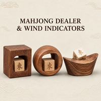 Accessoires de Mahjong : Marqueur en bois pour le distributeur et indicateur de direction des vents, 7 styles, pour les joueurs de Mahjong