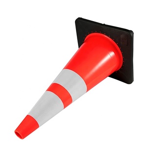 90 cm PVC giao thông nón 10 + 10 cm phản chiếu phim an toàn đường Bộ sản phẩm cono de carretera Chất lượng cao cảnh báo giao thông nón - Product Image 2