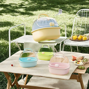 Di lusso portatile per animali domestici gabbia 4-opzioni di colore piccoli animali da viaggio bottiglia di acqua gabbia di plastica traspirante per cavie - Product Image 1