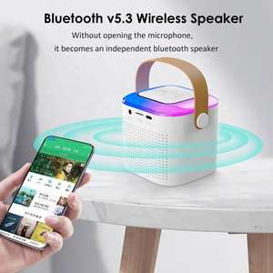 卸売ホット人気カラオケスピーカー、マイク1本とBluetooth 5.3搭載、スーパーベースオーディオシステム、<span class=keywords><strong>DJ</strong></span>パーティー用ワイヤレスポータブルスピーカー - Product Image 5