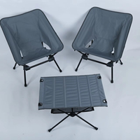Chaise de plage moderne minimaliste en alliage d'aluminium gris pliable pour parc, café, restaurant et événements en plein air