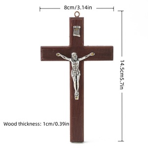 Fatto a mano religioso fai da te artigianato in legno grande croce decorazioni appese a parete gesus ciondolo croce in legno Charm Catholic muro <span class=keywords><strong>segni</strong></span> - Product Image 6