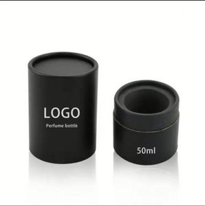 Round Cylinder <b>clear</b> 30ml 50ml 100ml Luxury Perfume Bottle Packaging Custom Empty Perfume Bottle with Box - Product Image 3