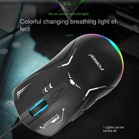 Souris de jeu filaire best-seller modèle privé, 6 boutons, interface USB, mécanique, RGB, légère, thème Esports PUBG, illuminée