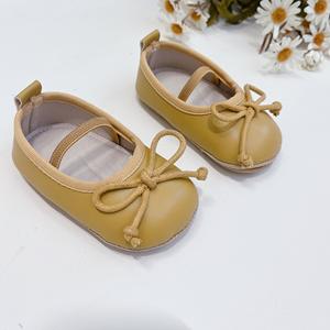 Einfarbige Schleifen-Prinzessinnenschuhe für Babys, Mädchen-Prinzessinnenschuhe, Babyschuhe 0-1 Jahre, Lauflernschuhe für Babys - Product Image 6