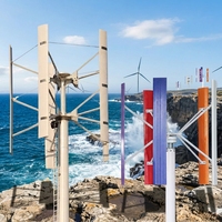Éolienne à axe vertical hybride H-100 kW, unité complète, 100 kW, 5 pales en alliage d'aluminium, diamètre du rotor 9,5 m, 400 V