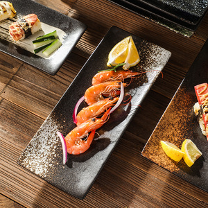 Plato <span class=keywords><strong>Rectangular</strong></span> de Sashimi, plato frío, disco de cerámica, plato largo especial para restaurante Vintage para cocina japonesa de Sushi, plato creativo - Product Image 3