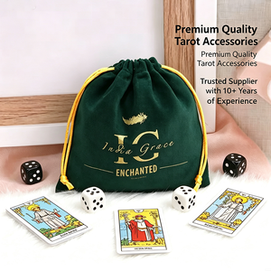 Bolsa de Terciopelo con Cordón y Logotipo Personalizado para Cartas de Tarot, Bolsa para Dados, Perfume de Lujo, Embalaje para Póker, Bolsa de Terciopelo para Joyería - Product Image 3