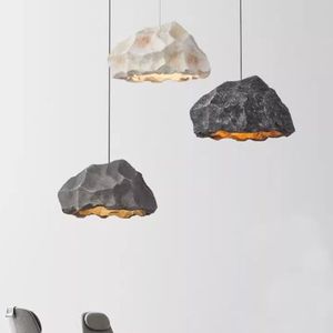 โคมไฟระย้าสไตล์นอร์ดิก ดีไซน์ญี่ปุ่น วาบิ-ซาบิ  งานดั้งเดิม  ไม่เหมือนใคร  ทำจากไมโครซีเมนต์  โคมไฟบาร์  สำหรับร้านอาหาร  ใช้ไฟ AC - Product Image 5