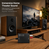 Convertisseur audio numérique vers analogique coaxial optique, alimenté par USB, DAC SPDIF Toslink vers adaptateur analogique pour TV et home cinéma