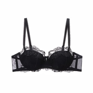 Lencería Sexy de Color Sólido, Bralette de Encaje, Sujetador de Media Copa de Alta Calidad para Mujer - Product Image 6
