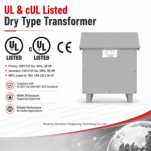 Transformateur <span class=keywords><strong>Buck</strong></span>-Boost Triphasé UL1561 CSA 208 à 230V, Transformateur Élévateur 208/120V vers 230/133V pour VFD, Industrie Commerciale et CVC - Product Image 1