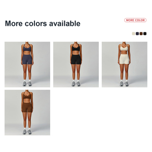 Conjunto De Yoga vestito sportivo in tessuto riciclato eco-friendly sportivo da <span class=keywords><strong>donna</strong></span> attillato Outdoor Running Fitness allenamento Yoga Set - Product Image 5