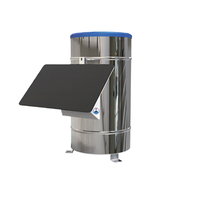 Station de pluie simple en acier inoxydable avec pluviomètre à godet basculant, surveillance de la pluie en temps réel 24/7 via IoT, alerte vocale et connectivité Mesh