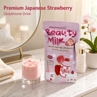 Poudre de boisson au collagène et au glutathion saveur fraise, 10 sachets, disponible en OEM, pour une peau ferme et un teint éclatant – Produit de beauté