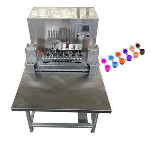 Meilleure vente peinture acrylique remplissage capsulage machine 6 buses peinture couleur pots remplissage scellage machine