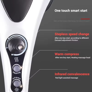 New Powerful Hand-held Vibrating Back Body <b>Massager</b> Electric Relaxation Double-head <b>Massage</b> Hammer Adjustable Speed Timing - Product Image 5