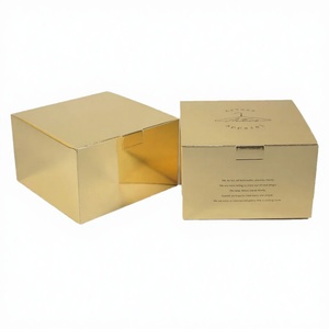 Luxury Custom Logo Gold Square Art Paper UV Coated Recycled Materials Folding <b>Box</b> for Baseball Caps and Hats - Product Image 2