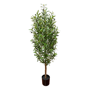 Albero di <span class=keywords><strong>Ulivo</strong></span> Artificiale Realistico in Plastica da 150cm, Pianta Artificiale per Decorazione Interna e Ufficio - Product Image 2