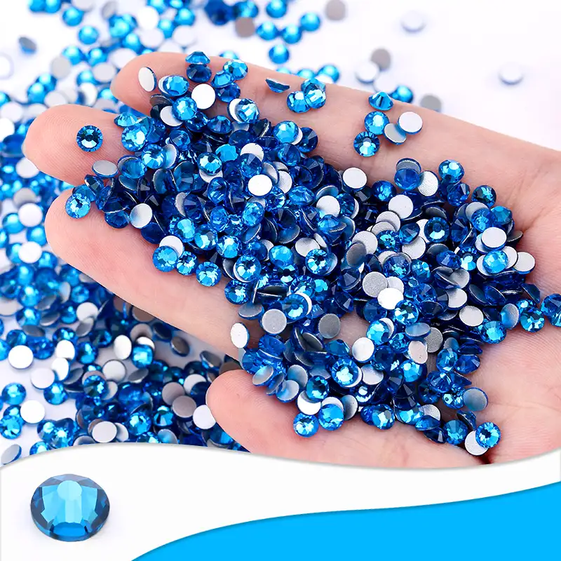 Berlian Imitasi Pipih Berlian Imitasi Kaca Kristal AB Panas Berlian Imitasi untuk Kerajinan Kuku Dalam Jumlah Besar Warna-warni Tiongkok