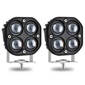 White Yellow Strobe Five Mode LED Headlights for Electric Vehicles Motorcycles 3000K Blue 4000 Lm 12V Remanufactured <b>H4</b> - Product Image 4