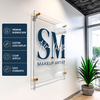 Benutzer definierte Business Sign Logo Plexiglas Platte Salon Nägel Studio Wand ästhetische Dekor UV-gedruckte Büro Acryl Beschilderung Plakette