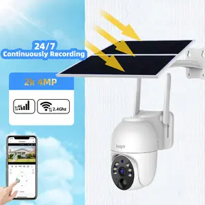 2MP 2K 4MP紧凑型轻质24小时连续工作记录WIFI 4g太阳能摄像机