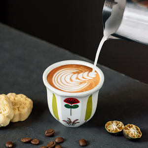 Tasse en céramique unie de style bohème 100ml 180ml 250ml Jukaiwtec – Plateau multi-usages pour café et thé avec emballage - Product Image 2