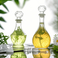 Carafe à vin en verre transparent de luxe Ru Star 500 ml avec bouchon hermétique et étiquettes sérigraphiées pour servir du vin et du whisky