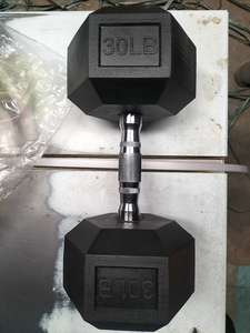 Sechskant-Hanteln mit Gummibeschichtung, LBS-Gewicht, Massives Gusseisen-Hex-Hantelset für Männer und Frauen, Heimfitness, Gewichtheben-Training - Product Image 2