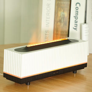 Humidificateur à flamme 3D rayé Yx 2200, diffuseur d'aromathérapie 0,5 L, utilisation sur le bureau, intérieur, avec fonction minuterie - Product Image 1