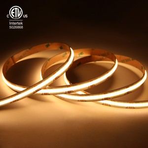 Raymates 608 đèn <span class=keywords><strong>LED</strong></span> kép màu COB <span class=keywords><strong>LED</strong></span> Strip linh hoạt 2700K + 6500K ul trần COB ánh sáng 5mm 12W 24V <span class=keywords><strong>LED</strong></span> COB cho tủ bếp - Product Image 3