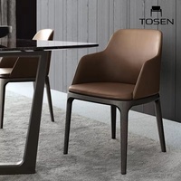 Chaise de restaurant à dossier haut, fauteuil de négociation, chaise de loisirs, chaise de salle à manger en bois massif de luxe léger, usage domestique - Vente chaude