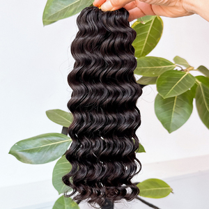 Extensioni per capelli umani ricci burmesi senza grovigli, senza trama, con punta pre-separata, effetto piuma, per unghie e capelli - Product Image 3