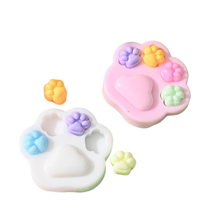 CHENXI Kawaii Juguete Sensorial Antiestrés de Silicona/TPE/Plástico con Forma de Pata de Gato 3D Suave y Colorido, Mini, 120G, para Todos - Product Image 2