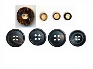 Boutons en corne de couleur naturelle, de forme rectangulaire, pour les créateurs de bijoux, les magasins de perles, boutons finis, tailles assorties, accessoires vestimentaires, tissu - Product Image 3