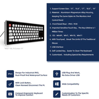 Clavier industriel personnalisé à montage sur panneau de commande CNC, étanche IP65, USB 24V, 86 touches, clavier CNC