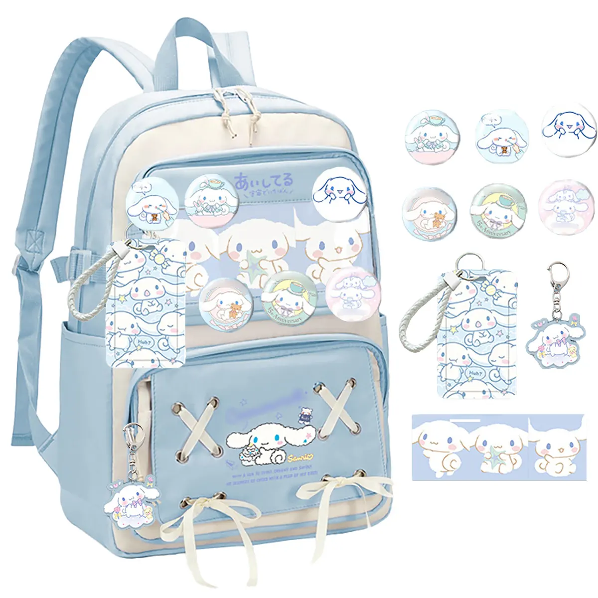 Sac à dos de dessin animé japonais, sacs de livre mignons et cool pour Cinnamoroll Teens Girls Kawaii School Backpack