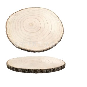 แผ่นไม้กลมทำจากไม้เพาโลเนียสีธรรมชาติสำหรับตกแต่งบ้านและงานฝีมือ - Product Image 5