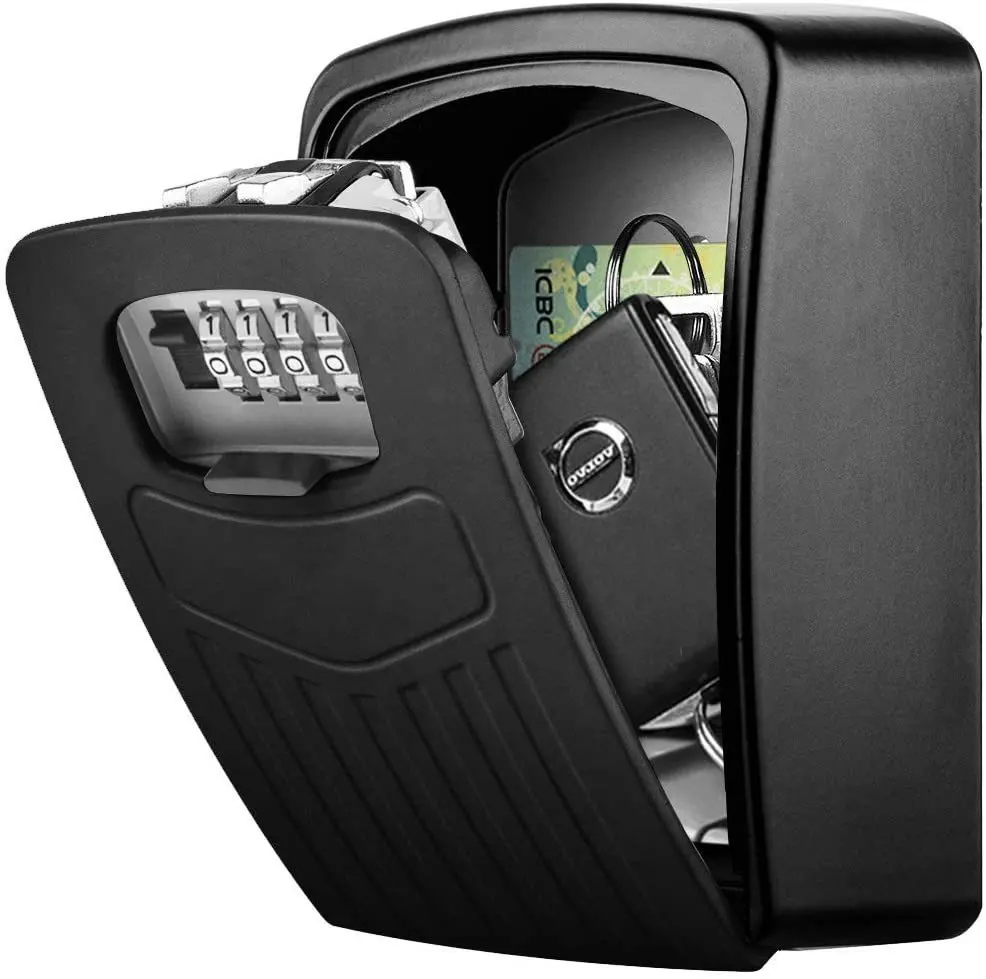 Безопасная домашняя Прочная Коробка для хранения ключей, 4-значный секретный код безопасности, кодовый замок, набор паролей