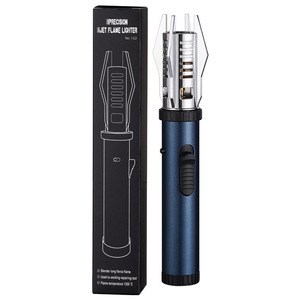Powerful Red Flame <b>Torch</b> Lighter, Adjustable Rotatable Jet Flame Refillable Long <b>Pen</b> Lighter - Product Image 6