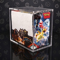 Boîte de présentation en acrylique pour ETB avec couvercle magnétique anti-poussière, protection pour Elite Trainer Box, rangement pour collection de cartes TCG, taille personnalisée disponible