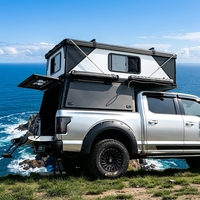Camper de pick-up 4x4 robuste à toit rigide escamotable en aluminium pour voyages longue distance
