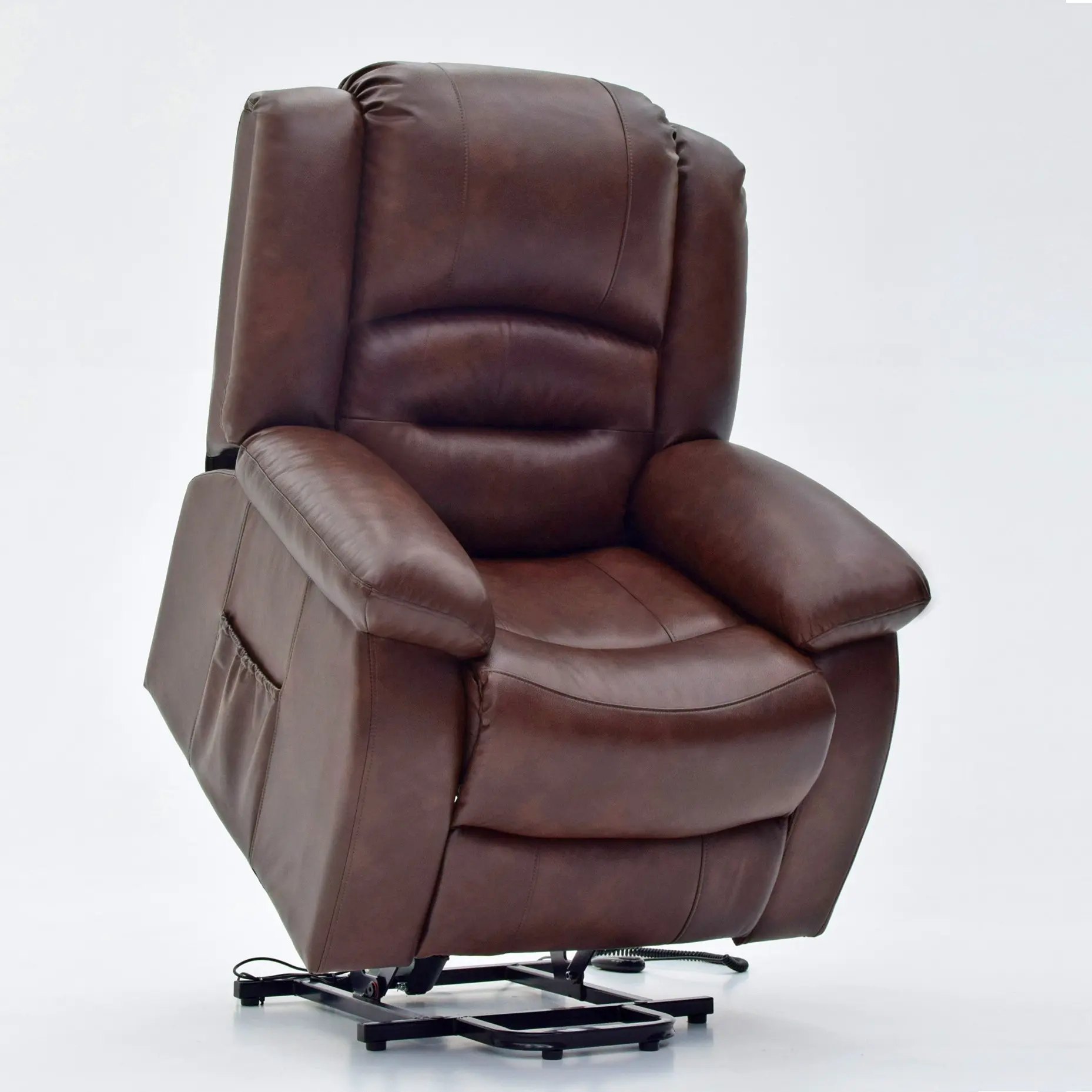 Geeksofa 거실 현대 가죽 전원 전기 라이저 리프트 의료 안락 의자 마사지 기능 장애인