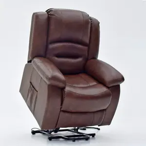 Geeksofa-silla reclinable médica con elevador eléctrico de cuero para sala de estar, reclinable, con función de masaje para discapacitados