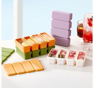 Silikon-Eiswürfelform mit Deckel für Suppenwürfel, kleine Meal-Prep-Gefrierbehälter für Lebensmittel, Saft, Soße, Brühe, Dessert - Product Image 1