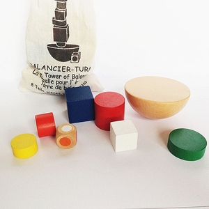 <span class=keywords><strong>Coogam</strong></span>木制玩具半球形块平衡游戏蒙太梭利堆砌积木玩具儿童 - Product Image 5